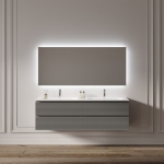 LED Зеркало 160x80см для ванной комнаты Sancos ПОЛЕ 2.0 (Square 2.0) светодиодная подсветка 2700K/4000K/5000K / SQ2.1600 — изображение 4