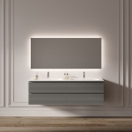 LED Зеркало 160x80см для ванной комнаты Sancos ПОЛЕ 2.0 (Square 2.0) светодиодная подсветка 2700K/4000K/5000K / SQ2.1600 — изображение 5