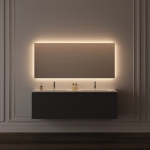 LED Зеркало 160x80см для ванной комнаты Sancos ПОЛЕ 2.0 (Square 2.0) светодиодная подсветка 2700K/4000K/5000K / SQ2.1600 — изображение 7
