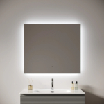 LED Зеркало 90x70см для ванной комнаты Sancos ПОЛЕ 2.0 (Square 2.0) светодиодная подсветка 2700K/4000K/5000K / SQ2.900