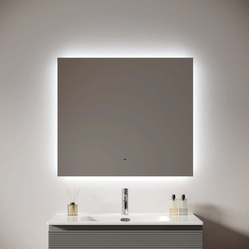 LED Зеркало 100x70см для ванной комнаты Sancos ПОЛЕ 2.0 (Square 2.0) светодиодная подсветка 2700K/4000K/5000K / SQ2.1000