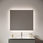 LED Зеркало 90x70см для ванной комнаты Sancos ПОЛЕ 2.0 (Square 2.0) светодиодная подсветка 2700K/4000K/5000K / SQ2.900 — изображение 2