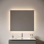 LED Зеркало 90x70см для ванной комнаты Sancos ПОЛЕ 2.0 (Square 2.0) светодиодная подсветка 2700K/4000K/5000K / SQ2.900 — изображение 3