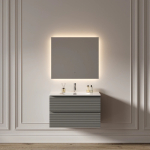 LED Зеркало 90x70см для ванной комнаты Sancos ПОЛЕ 2.0 (Square 2.0) светодиодная подсветка 2700K/4000K/5000K / SQ2.900 — изображение 5