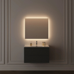 LED Зеркало 90x70см для ванной комнаты Sancos ПОЛЕ 2.0 (Square 2.0) светодиодная подсветка 2700K/4000K/5000K / SQ2.900 — изображение 6