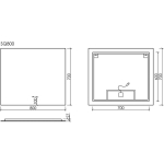 LED Зеркало 80x70см для ванной комнаты Sancos ПОЛЕ 2.0 (Square 2.0) светодиодная подсветка 2700K/4000K/5000K / SQ2.800 — изображение 8